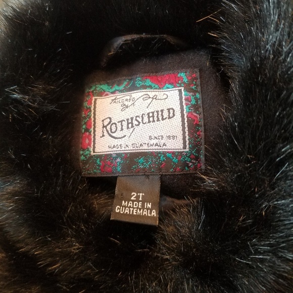 Rothchild Toddler Girls Wool Dress Winter Coat - Picture 4 of 7